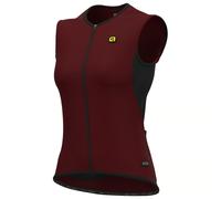 Gilet Alé Thermo rouge intense noir femme - M