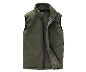 Gilet thermique sans manches pour homme avec fermeture éclair intégrale et doublure en polaire - Léger et pliable - Polyvalent - Pour la course à pied, le golf, la randonnée, l'équitation, les loisirs