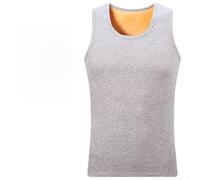 Gilet thermique sans manches pour homme - Pour temps froid - Couche de base chaude - En polyester - Pour l'automne et l'hiver - Taille L - Gris clair