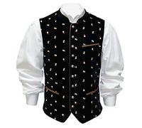 Gilet traditionnel en velours Gilet de costume traditionnel Gilet de costume traditionnel Fleurs parsemées Velours brodé Gilet pour homme Pour pantalon en cuir Costume de mariage Fête