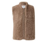 Gilet tressÃ© en fausse fourrure femme COMMA Marron S