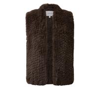 Gilet tressÃ© en fausse fourrure femme COMMA Marron S