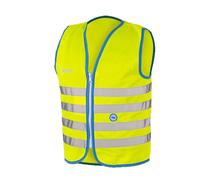 Gilet/veste securite jaune fluo velo-cyclo wowow fun jacket enfant (taille m)