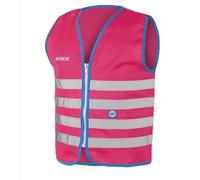 Gilet/veste securite rose fluo velo-cyclo wowow fun jacket enfant (taille m)