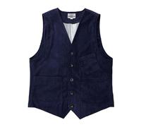 Gilet vintage en velours côtelé pour homme avec bouton sur le devant et plusieurs poches pour vêtements d'extérieur décontractés rétro intelligents