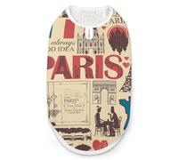 Gilet Vintage pour Animaux de Compagnie, Style France et Paris, Facile à Porter, idéal pour Les promenades Quotidiennes des Petits Chiens, Taille XL