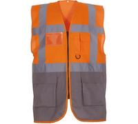 Gilet Yoko Multifonction Haute Visibilité - orange/gris S