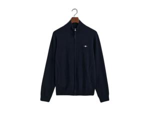 Gilet zipé Gant Superfine Lambswool Bleu S