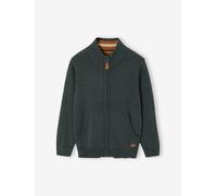 VERTBAUDET Gilet Zippé Col Montant Garçon Manches Longues Vert chiné 3A