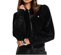 Gilet zippé femme Morgan noir - maille duveteuse, col à revers, fermeture zippée M