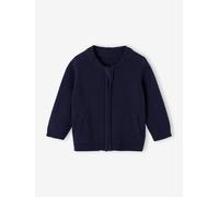 Gilet zippé style teddy bébé personnalisable marine 3M(60CM)