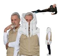 Gilets airbag intelligents réutilisables for la protection des hanches et de la tête des personnes âgées, gilet airbag intelligent de détection de chute for les personnes âgées(Khaki,XXX-Large)