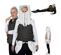 Gilets airbag intelligents réutilisables for la protection des hanches et de la tête des personnes âgées, gilet airbag intelligent de détection de chute for les personnes âgées(Black,XXX-Large)