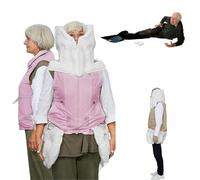 Gilets airbag intelligents réutilisables for la protection des hanches et de la tête des personnes âgées, gilet airbag intelligent de détection de chute for les personnes âgées(Dusty pink,XL)