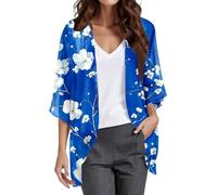 Gilets Cardigan Femme Ete,Chic Et Elegant Fleurie Gilet Veste Ouvert sur Le Devant Été Legere Fluide Manches Longues Cardigans pour Femmes Veste Verte Femme