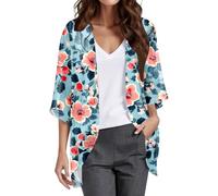 Gilets Cardigan Femme Ete,Chic Et Elegant Fleurie Gilet Veste Ouvert sur Le Devant Été Legere Fluide Manches Longues Cardigans pour Femmes Veste Sweat Femme