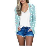 Gilets Cardigan Femme Ete,Chic Et Elegant Fleurie Gilet Veste Ouvert sur Le Devant Été Legere Fluide Manches Longues Cardigans pour Femmes Veste Femme Mi Saison Chic