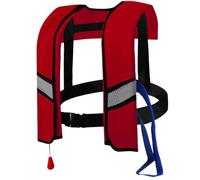 Gilets de Sauvetage gonflables pour Adultes Gilet de Sauvetage Gonflable Automatique 150n Gilet réglable avec Bandes réfléchissantes et sifflet Tube supplémentaire pour la Navigation