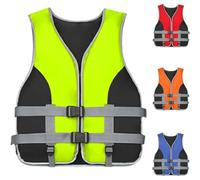Gilets de Sauvetage pour Adultes Enfants Gilet de Flottaison Ajustable pour Planche À Pagaie Natation Kajak pour Poids 20-100kg(Green,M)
