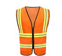 Gilets de sécurité, Gilet de sécurité en tricot réfléchissant multicolore haute visibilité for travaux extérieurs(Oranje)