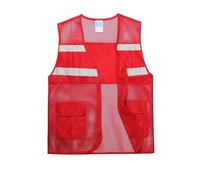 Gilets de sécurité, Gilet de sécurité for bénévole de travail multicolore plusieurs tailles 2 pièces(Rosso,XX-Large)