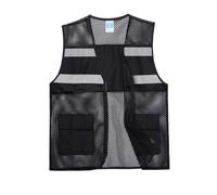 Gilets de sécurité, Gilet de sécurité for bénévole de travail multicolore plusieurs tailles 2 pièces(Black,L)