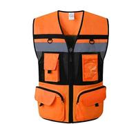 Gilets de sécurité, Gilet de sécurité réfléchissant multicolore, plusieurs tailles, for travaux extérieurs(Oranje,Small)