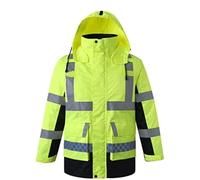 Gilets haute visibilité, Combinaison de travail imperméable en velours fluorescent, haute visibilité, résistante au froid, for la construction, 1 pièce(M)