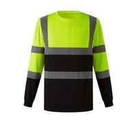 Gilets Jaunes, Gilet Fluorescent De Sécurité À Manches Longues, Gilets Haute Visibilité, Léger Et Respirant AVCE Bandes Réfléchissantes, Vêtements À Séchage Rapide Hi-Vis, Light Vert XXL