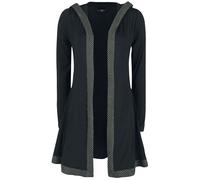 Gilets & Ponchos de Black Premium by EMP - Gilet Avec Capuche Et Bords Nœuds Celtiques - S à 5XL - pour Femme - noir L