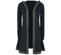 Gilets & Ponchos de Black Premium by EMP - Gilet Avec Capuche Et Bords Nœuds Celtiques - S à 5XL - pour Femme - noir M