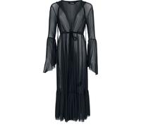 Gilets & Ponchos Gothic de Gothicana by EMP - Vailed in Darkness - Robe de Chambre Dramatique à Capuche - S à XXL - pour Femme - noir S