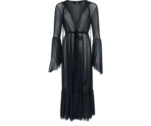 Gilets & Ponchos Gothic de Gothicana by EMP - Vailed in Darkness - Robe de Chambre Dramatique à Capuche - S à XXL - pour Femme - noir M
