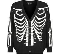 Gilets & Ponchos Rockabilly de Hell Bunny - Skeleton - Gilet - XS à 4XL - pour Femme - noir/blanc L