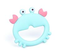 GiliGums Baby silicone Teether Crab Teether, 3m+, 1 pièce, mint