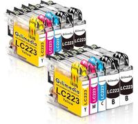 GILIMEDIA LC223 LC 223 Cartouche d'encre pour Brother LC223 LC-223 LC223XL LC221 pour Brother J5620DW J5320DW J5720DW J4120DW J4420DW J480DW J4625DW J5625DW J5620DW(Noir Cyan Magenta Jaune, 10-Pack)