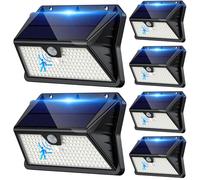 Giliwosy Lampe Solaire Exterieur, 6 Pack 3 Modes Lumiere Exterieur Detecteur de Mouvement IP65 Etanche Spot Solaire Exterieur Puissant pour Applique Jardin, Garage, Patio (Blanc Froid)