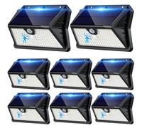 Giliwosy Lampe Solaire Exterieur, 8 Pack 3 Modes Lumiere Exterieur Detecteur de Mouvement IP65 Etanche Spot Solaire Exterieur Puissant pour Applique Jardin, Garage, Patio (Blanc Froid)