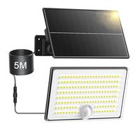 Giliwosy Lampe Solaire Extérieur avec Détecteur de Mouvement, Lumière Solaire Extérieur avec 4 Modes 8500K 1500mAh IP65 Étanche, 1 Pièce