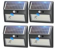 Giliwosy Lampe Solaire Extérieur Détecteur de Mouvement, 130LED/3 Modes Spot Solaire IP65 Sans Fil Lampe Exterieure Solar 6500K Eclairage Exterieur Solar pour Jardin, Garage, Patio【Lot de 4】