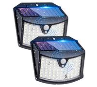 Giliwosy Lampe Solaire Exterieur, 【Lot de 2】 Lumière Solaire Extérieure, 3 Modes IP65 Étanche - Éclairage Extérieur Solaire pour Jardin, Garage, Patio, Lampe Exterieur Murale