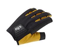 Gill - Gants de Voile Professionnels - Doigts Longs avec Doigts Nus et Pouce pour la Voile, Les Sports de pagaie et la Planche, Le Kayak ou la Planche à Voile pour Adultes Unisexes Noir XS