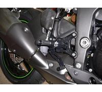 GILLES VCR38GT Einstellbare Fußrastenanlage Schwarz passend für Kawasaki Ninja ZX-6R