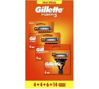 GILLETTE 14 Lames de rasoir FUSION 5 Méga pack Economique