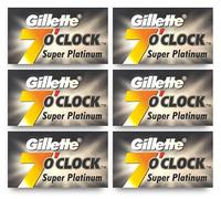 Gillette 7 o' Clock Super Platinum Lot de 30 lames de rasoir double tranchant