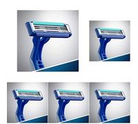 Gillette Blue 3 Simple Rasoirs Jetables Pour Homme, 3 Lames, Tête Fixe, Lubrastrip x8 (Lot de 5)