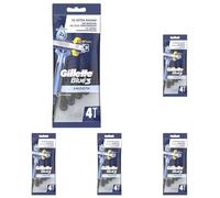 Gillette Blue 3 Smooth Rasoirs Jetables Homme, 4 unités (Lot de 5)