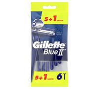 Gillette Blue II Plus - Rasoirs jetables - Lot de 5 + 1 rasoirs
