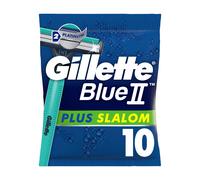 Gillette Blue II Plus Slalom Rasoirs Jetables Homme, Pack de 10 Rasoirs [OFFICIEL]