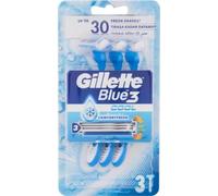 Gillette, Blue3 Cool, rasoir jetable pour hommes, 3 pièces